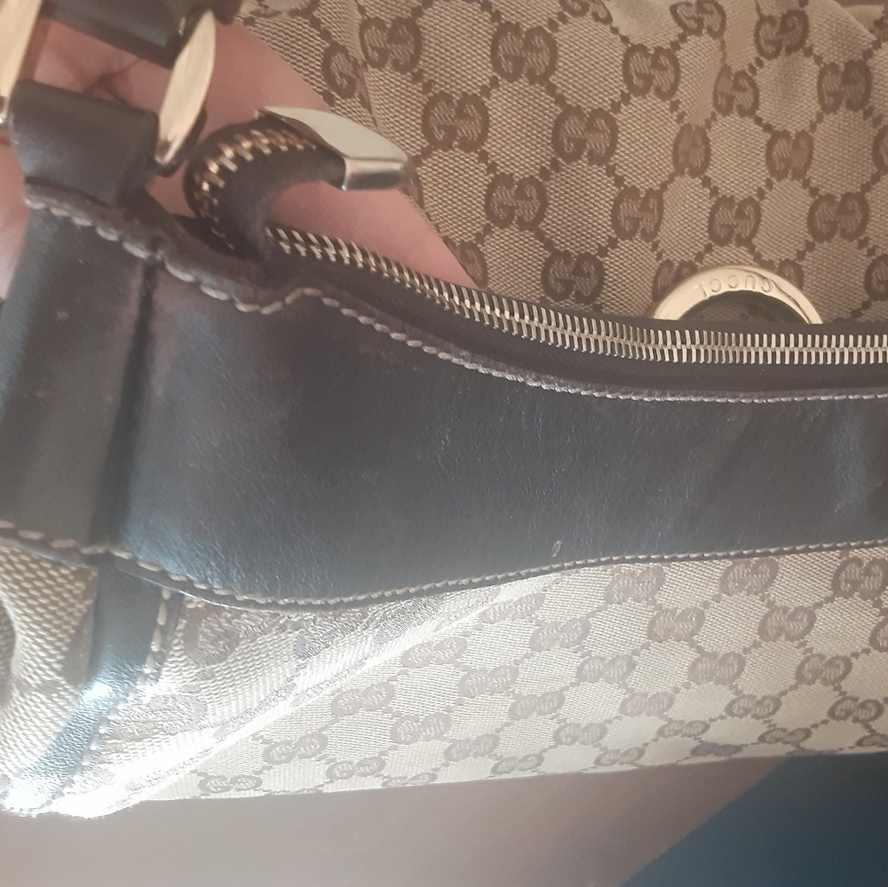 Authentic Gucci Canvas Hobo Bag - Picture 6 of 13
